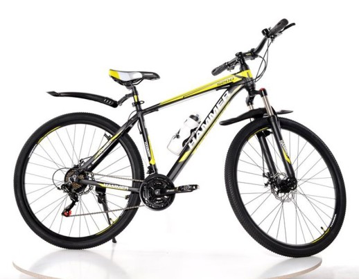 Гірський велосипед S200 HAMMER чорно-жовтий колеса 29’’х2,25 рама 19’’
