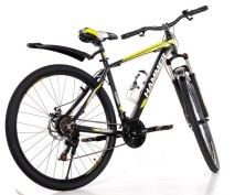 Гірський велосипед S200 HAMMER чорно-жовтий колеса 29’’х2,25 рама 19’’