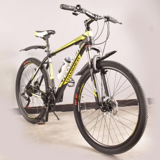 Гірський велосипед S200 HAMMER чорно-жовтий колеса 29’’х2,25 рама 19’’