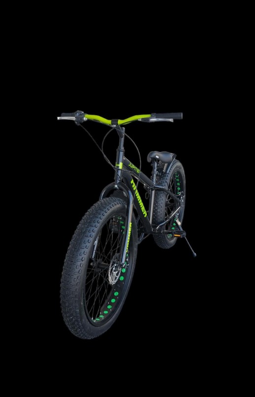 Гірський велосипед Hammer JUPITER FATBIKE чорно-зелений колеса 24''