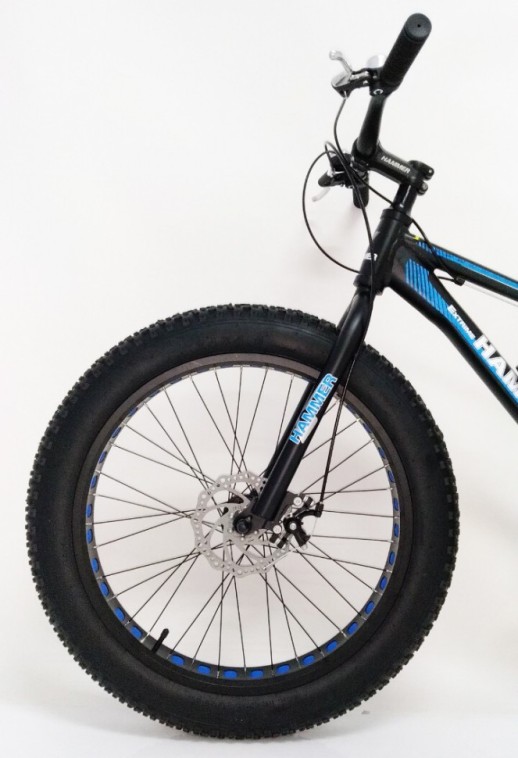 Велосипед "S800 HAMMER EXTRIME" Колёса 24’’х4,0. Алюминиевая рама 15’ черно-синий