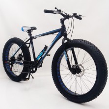 Гірський велосипед S800-MAX HAMMER EXTRIME чорно-синій колеса 26’’х4,0 алюмінієва рама 19’’ 