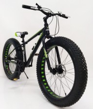 Гірський велосипед S800 HAMMER EXTRIME чорно-зелений колеса 26’’х4,0 алюмінієва рама 17’’