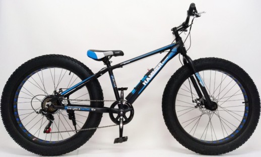 Гірський велосипед S800 HAMMER EXTRIME чорно-синій колеса 26’’х4,0 алюмінієва рама 17’’