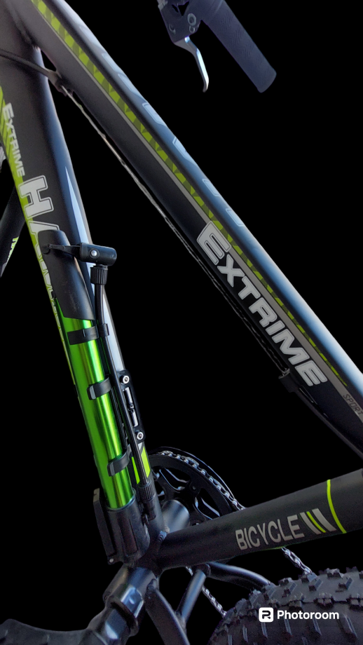 Гірський велосипед S800 HAMMER EXTRIME чорно-зелений колеса 24’’х4,0 алюмінієва рама 15’’