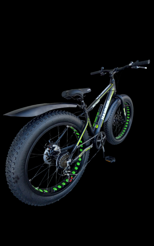 Гірський велосипед S800 HAMMER EXTRIME чорно-зелений колеса 24’’х4,0 алюмінієва рама 15’’