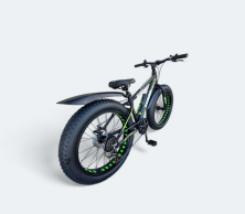 Гірський велосипед S800 HAMMER EXTRIME чорно-зелений колеса 24’’х4,0 алюмінієва рама 15’’