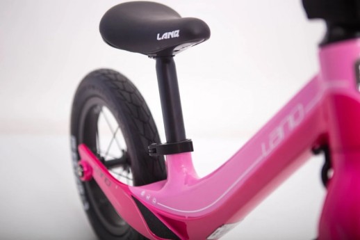 Біговел 12" LANQ WLN1255 рожевий магнієва рама та вилка