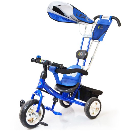 Велосипед дитячий триколісний Lex-007 (10/8 EVA wheels) Blue синій