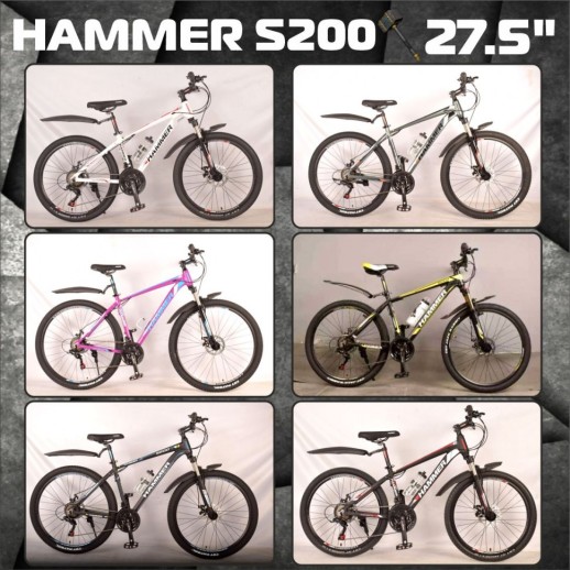 Гірський велосипед Hammer NEW S200 чорно-червоний колеса 27.5'' рама 18'' промпідшипник
