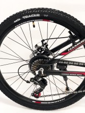 Гірський велосипед S200 HAMMER чорно-червоний колеса 24''х2,25'' рама 14''