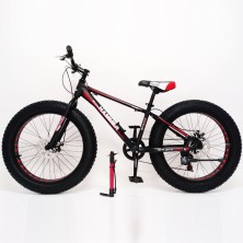 Велосипед  "S800 HAMMER EXTRIME" Колёса 24’’х4,0. Алюминиевая рама 15’’ Чёрно-красный