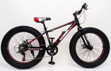 Велосипед "S800 HAMMER EXTRIME" Колёса 24’’х4,0. Алюминиевая рама 15’’ Чёрно-красный