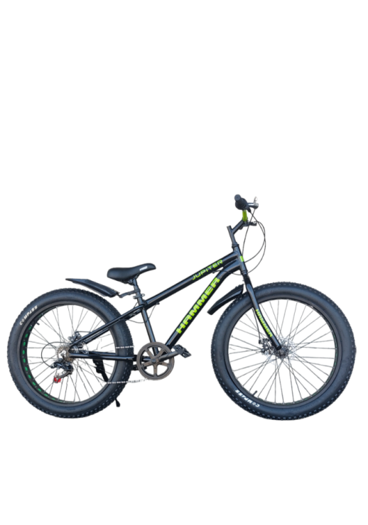 Гірський велосипед Hammer JUPITER FATBIKE чорно-зелений колеса 26''