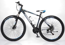 Гірський велосипед S200 HAMMER чорно-синій колеса 29’’х2,25 рама 19’’