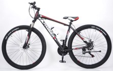 Гірський велосипед S200 HAMMER чорно-червоний колеса 29’’х2,25 рама 19’’