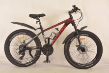 Гірський велосипед S700 Mercury OVERLORD чорно-червоний колеса 24'' рама 14'' промпідшипник