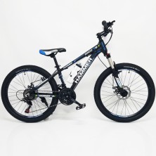 Гірський велосипед S200 HAMMER чорно-синій колеса 24’’х2,25 рама 14’’ 