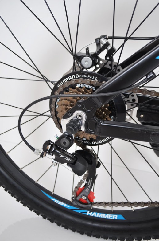 Гірський велосипед S200 HAMMER чорно-синій колеса 24’’х2,25 рама 14’’