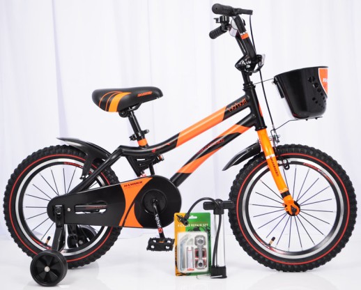 Велосипед двоколісний дитячий HAMMER 16" S500 чорно-помаранчевий