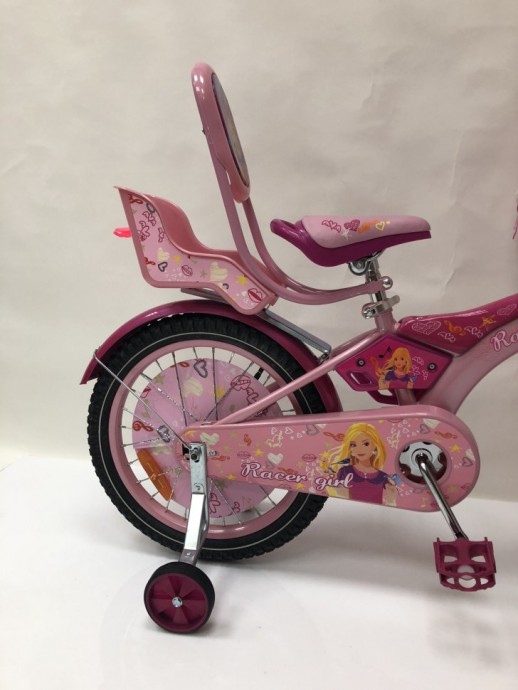 Велосипед дитячий двоколісний Racer-girl рожевий колеса 18''
