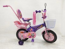 Велосипед дитячий двоколісний Racer-girl фіолетовий колеса 12''